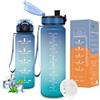 Vikaster Borraccia Sportiva, Borraccia 500ml/1000ml/1500ml, Senza BPA & Prova di Perdite, Bottiglia Acqua Bambini, Bici, Scuola, Palestra, Ufficio, Yoga