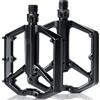 Romon Pedali Mtb, Romon Pedali Bicicletta Alluminio di Alta Qualità e Cuscinetto du Sigillato, Pedali Piatti 9/16 Lavorati a CNC con Chiodi Antiscivolo Rimovibili per Principianti, Bici da Strada, da Città