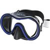 SEAC Sunrise, Maschera Monolente in Vetro Temperato per Immersione e Snorkeling con Fibbia 3D, con Testiera in Tessuto o Silicone