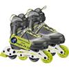 HUDORA Pattini in linea Leon lime - misure 29-32 - Pattini in linea per bambini/ragazzi e adulti in più misure e colori - Pattini a rotelle regolabili fino a 4 misure - Pattini comodi e di stile