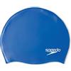Speedo Junior Plain Moulded Silicone Swimming Cap | Dry Hair | Kids Swim, Blue, One Size