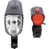 FISCHER Set di illuminazione USB, luce da pavimento per una maggiore visibilità e protezione, luce anteriore 60 Lux