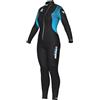 CRESSI dal 1946 Velvet Lady - Muta Monopezzo Donna in Neoprene Bifoderato Ultra Stretch 3mm con Cerniera Anteriore Diagonale per una Comoda procedura di Vestizione e Svestizione