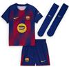 NIKE Fc Barcelona 2025/26 Stadium Home - Maglia da calcio da 3 pezzi Nike Replica per bambini più piccoli, Deep Royal Blue/Noble Red/Midwest Gold, HJ5619-456, XS