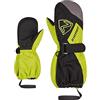 Ziener Guanti da sci unisex per neonati, impermeabili, riflettenti, colore: nero/lime