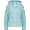 CMP - Giacca da donna in nylon con cappuccio removibile, Acqua, 40