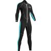 CRESSI Lido Lady Monopiece Wetsuit 2 mm Muta Monopezzo Neoprene Ultrastretch, Donna, Nero/Blu (Acquamarina)