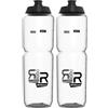 Polisport 8649100007 - Borraccia da bicicletta del modello R Collection R1000 con una capacità di 1000 ml. Borraccia senza BPA per ciclisti di colore transparente (Confezione da 2)