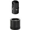 HALDER Push & Go Stud Adapter + Buchse, Ø 9,5 X 1 Mm, Schwarz, mit Aufnahmebuchse für Montage in Holz, Drehbar, Adattatore e Presa Unisex-Adulti, Nero, 9,5 mm