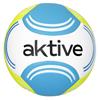 AKTIVE Pallone da spiaggia in PVC, 310 - 340 grammi, diametro 22 cm, misura 5, bianco, blu e verde, robusta e durevole, ideale per allenamento all'aperto, sport, palloni da calcio, sport, palloni da
