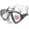 SEAC Clear - Maschera Subacquea Antiappannamento Doppia Lente in Silicone | Maschera per Immersioni e Snorkeling Antifog Low Volume