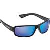 Cressi Ninja, Occhiali UltraFlex Sportivi da Sole Polarizzati con Protezione UV 100% Unisex Adulto, Nero/Lenti Specchiate Blu, Taglia Unica