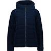 Cmp Giacca Velluto con Imbottitura Feel Warm Flock, Donna, Black Blue, 42, Black Blue