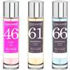 Caravan - 3 profumi da uomo n. 66 n. 61 da 150 ml e profumo da donna n. 46 da 150 ml