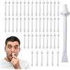 ROLKUFA 100 Pezzi Bastoncini per Ceretta al Naso, PVC doppia estremità (applica e rimuove), per tutti i tipi di pelle, labbra/sopracciglia/viso, 7,6 cm, bianco