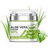 Grospe Crema viso idratante con aloe vera, crema viso con aloe vera biologica al 98%, crema idratante per il viso contro le rughe, per pelle secca, cicatrici da acne, morbida, idratante