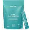 AAVALABS Elettroliti Senza Zucchero 2620mg con Magnesio e Potassio | 6 Sali Minerali Integratori Sport Electrolytes Pre Workout, Intra & Post + Vitamina C - Elettroliti in Polvere 30 Bustine, Non Aromatizzato