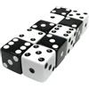 DELALO Set di mini dadi da backgammon da 9 mm, in acrilico, piccoli e leggeri, compatti da gioco, neri o bianchi (mix, 12)