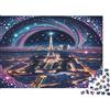 FBFNIOPZUYAw Parigi Skyline Notturna Puzzle per Adulti Puzzle 1000 Pezzi Arte Stellata Set Puzzle 1000 Pezzi Relax Casa 52x38cm/1000pcs