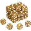QUARKZMAN 36Pcs Dadi Standard Colorati A 6 Facce, Set Di Dadi D6 Mini Poliedrici In Acrilico Con Motivo Perline Perle 16mm Per Giochi Da Tavolo, Punti Arancione/Bianco