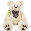 Monzana® Orsacchiotto di Peluche L - XXXL 50-175 cm Pelo Morbido Fiocco Impronta delle Zampe Pupazzo Gigante Orsetto Orso Gigante Idee Regalo Orsacchiotti Teddy Bear Regali Pupazzi