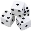 DELALO Set di dadi da backgammon da 9 mm, in acrilico, piccoli e leggeri, compatti (bianco, 12)