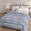 Italian Bed Linen, Trapunta Invernale Karma, No Stiro | Piumone Letto Matrimoniale 260x260 cm, Imbottitura 300 gr, Made in Italy, 100% Microfibra Stampata, Doubleface, Fun Blu