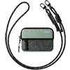 VULKIT Piccolo portafoglio portamonete con cordino regolabile, blocco RFID, stile minimalista, verde chiaro