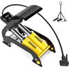 CXWXC Pompa a pedale con doppio cilindro e manometro digitale, per indicatore di pressione 11 bar/160 psi, pompa ad aria per bicicletta, moto, auto