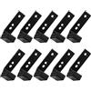 DEARMAMY 10 Pezzi Ganci per Bilanciere in PC Nero per Power Rack, Supporto Resistente e Facile da Installare, Accessori per Palestra e Home Gym