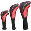 AsrMyjcx 3 Pezzi Copri Mazza da Golf Copritesta Legno Driver Protezione da Urti E Usura con Imbottitura Spessa Traspirante Adatto per Allenamento Competizioni Viaggi, Blu