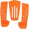 VGEBY Tappetini di Trazione per Tavola da Surf in 3 Pezzi in Eva con Struttura a Bolle Chiuse, Tappetino per Tavola da Surf a Prova di umidità per Accessori per Skimboard Longboard(Arancia)