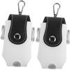 FOYTOKI 2 Pezzi Borsa da Golf Porta Palline, Mini Marsupio da Cintura in Pu e Metallo, 2 Palline, Clip a Fibbia e Portachiavi, Portatile a Mani Libere per Campo da Golf e Sport