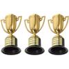 ORFOFE Mini Trofei in Plastica Oro, 3 Pezzi, Coppe Premiazioni Multiuso per Feste, Cerimonie e Regalini Riutilizzabile