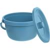 HEMOTON Vaso da Notte Secchio WC in Plastica Portatile con Sedile Confortevole e Leggero Blu per Anziani e Disabili, per Campeggio e Viaggio