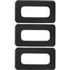 SECFOU Toppa per Scatola Pinna da Tavola da 3 Pezzi PVC Nero