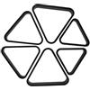 NAMOARLY 6 Pezzi Supporto Triangolare per Palle da Biliardo in Plastica Nero, Compatibile Palle da 25/32/38mm, Accessorio Portatile per Tavolo da Biliardo, per Intrattenimento