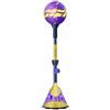 Milageto Punching Ball da Terra Stabile P da Pugilato con Piedistallo Anti-Strappo Colpitore Riflessi con Guantoni per Sportivi, Viola Oro