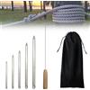 Agrdeed Set di 7 attrezzi per il collegamento del cavo, kit Fid, in acciaio inox, con custodia, attrezzi per intrecciare cavi a doppia treccia, cavi cavi in paracord, per barche