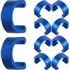HEALSOPTHY Clip per Cavi Bici a Forma di C Riutilizzabile 10 Pezzi in Lega di Alluminio per Fissaggio Linee Freno e Cambio, Leggero Colore Blu, Confezione per Mountain Bike e Bici da