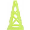 Gralara Cono Allenamento Agilità Cono Segnalatore Cono Traffico Sportivo Marcatura PE Leggero Cavo Stabilizzato Impilabile Uso Adatto per Calcio Basket, Verde Fluorescente, 23CM