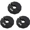 Tuminita 3X Gym Micro-Plates Dumbbell Fractional Weight Plate Rubber Fractional Weight Plates ADD-On Change Nero 0,5 kg