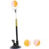 VALICLUD Allenatore e Angolo Regolabili di Ping Pong con Ventosa, Altezza PVC e Lega di Alluminio, Nero Allenamento del Servizio per Principianti e Adulti, Casa e Viaggio