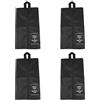 COHEALI Borsa Porta Scarpe con Stile Semplice Unisex in Poliestere da Viaggio 4 Pezzi Nero, Pieghevole e Facile da Trasportare, per Famiglia e Montagna per Festa Scuola Decor