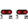 Tuminita 2X Luce LED per Casco, Luce Freno per Casco Moto Ricaricabile Luce Posteriore di Sicurezza per Guida Notturna