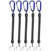 ECMQS 5 lenze da pesca arrotolabili con moschettone, retrattili, a spirale, di sicurezza, pinze, strumento multifunzione