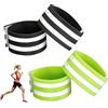 Snhauxinfa 4 clip per pantaloni da bicicletta, per proteggere i pantaloni, per le gambe dei pantaloni, per attività all'aperto, clip di fissaggio per pantaloni, clip catarifrangenti, per jogging, colore nero e