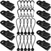 VBGURR Clip per Telo Tenda Campeggio con Corde Elastiche a Sfera e Moschettoni