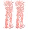 Healvian Rete da Basket P Rosa Luminosa 2 Pezzi in Poliestere Resistente alle Intemperie Funzione Autoilluminante e Attività All'aperti per Allenamento Casalingo