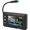 Generic Pannello Display LCD per Bici Elettrica con Cavo a 5 Nuclei Resistente Alla Pioggia per Pendolarismo e Campeggio Robusto Design in ABS